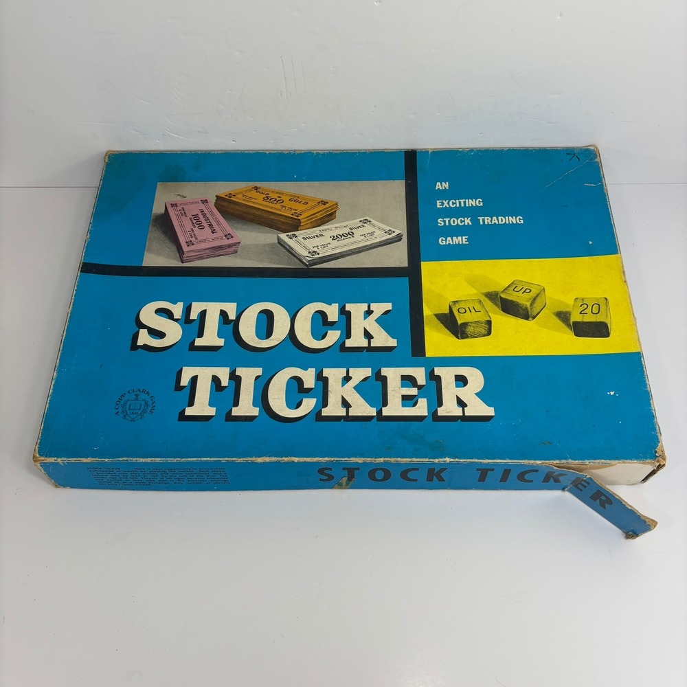 Vintage Stock Ticker Board Game A Copp Clark Game Strategy READ